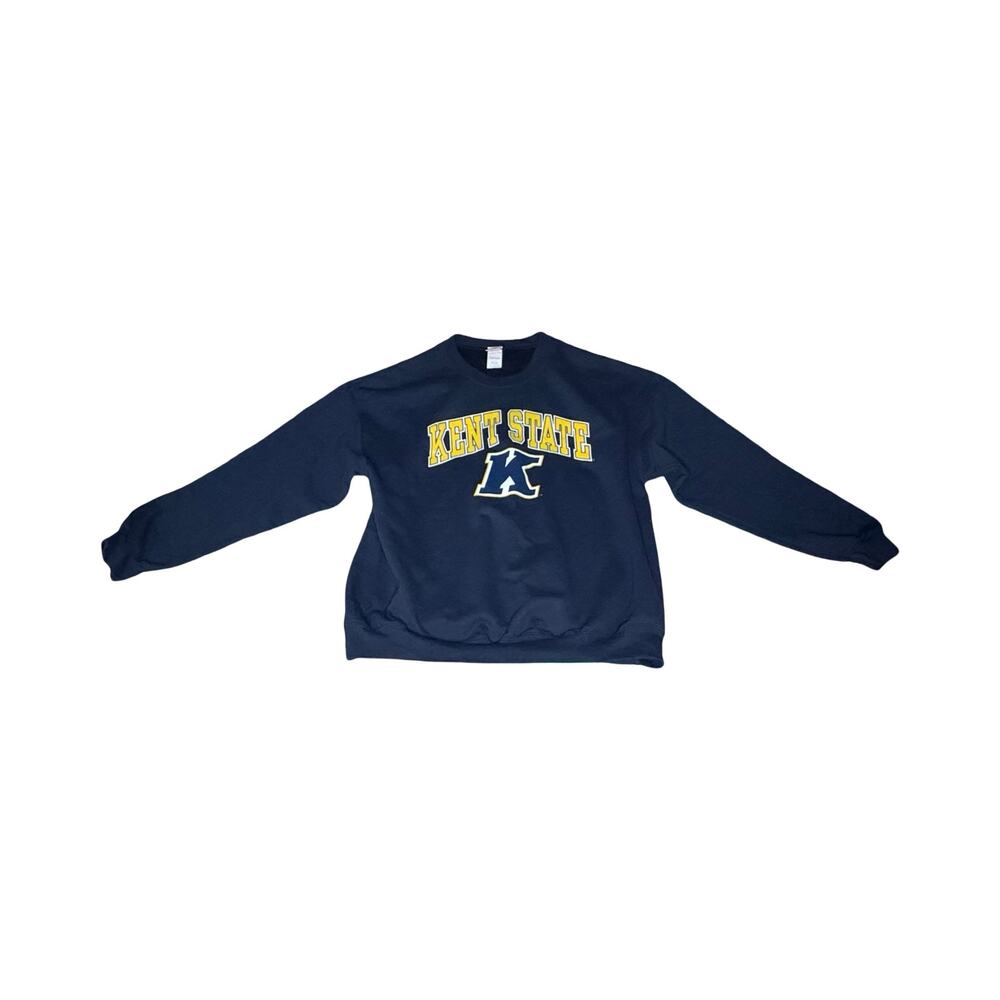 Kent State University Golden Flashes Navy Crewneck Sweatshirt - Mens Size XL